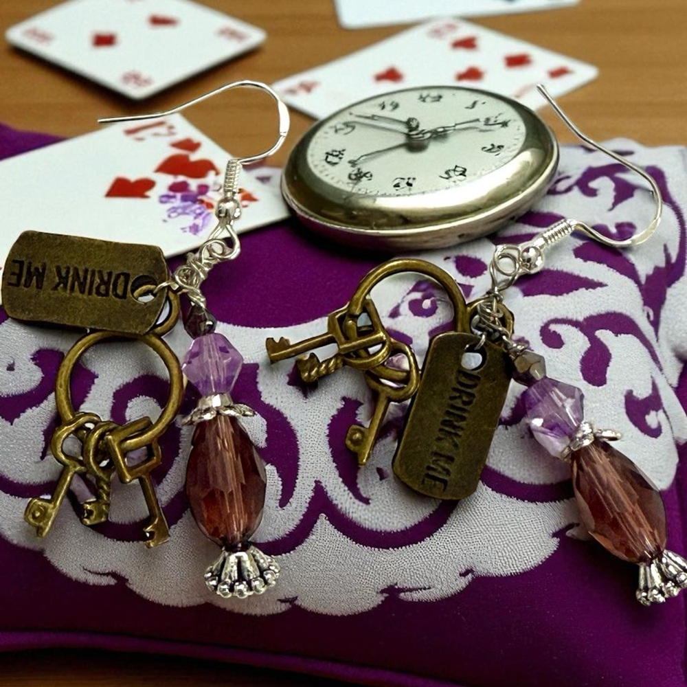 Alice in Wonderland Inspired Earrings